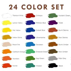 GENERICO - Kit 40pcs Lienzo Pintura Acrilica Bastidor Espatulas Pinceles