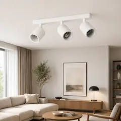 KONNERGIE - Lámpara Triple Sobrepuesta Blanca Diseño Moderno Altair III