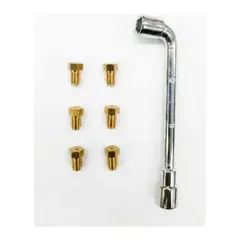GENERICO - KIT DE 6 INYECTORES, COCINA GAS NATURAL MABE + LLAVE ESPECIAL