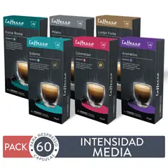 CAFFESSO - Pack x60 Cápsulas De Café Intensidad Media Para Nespresso