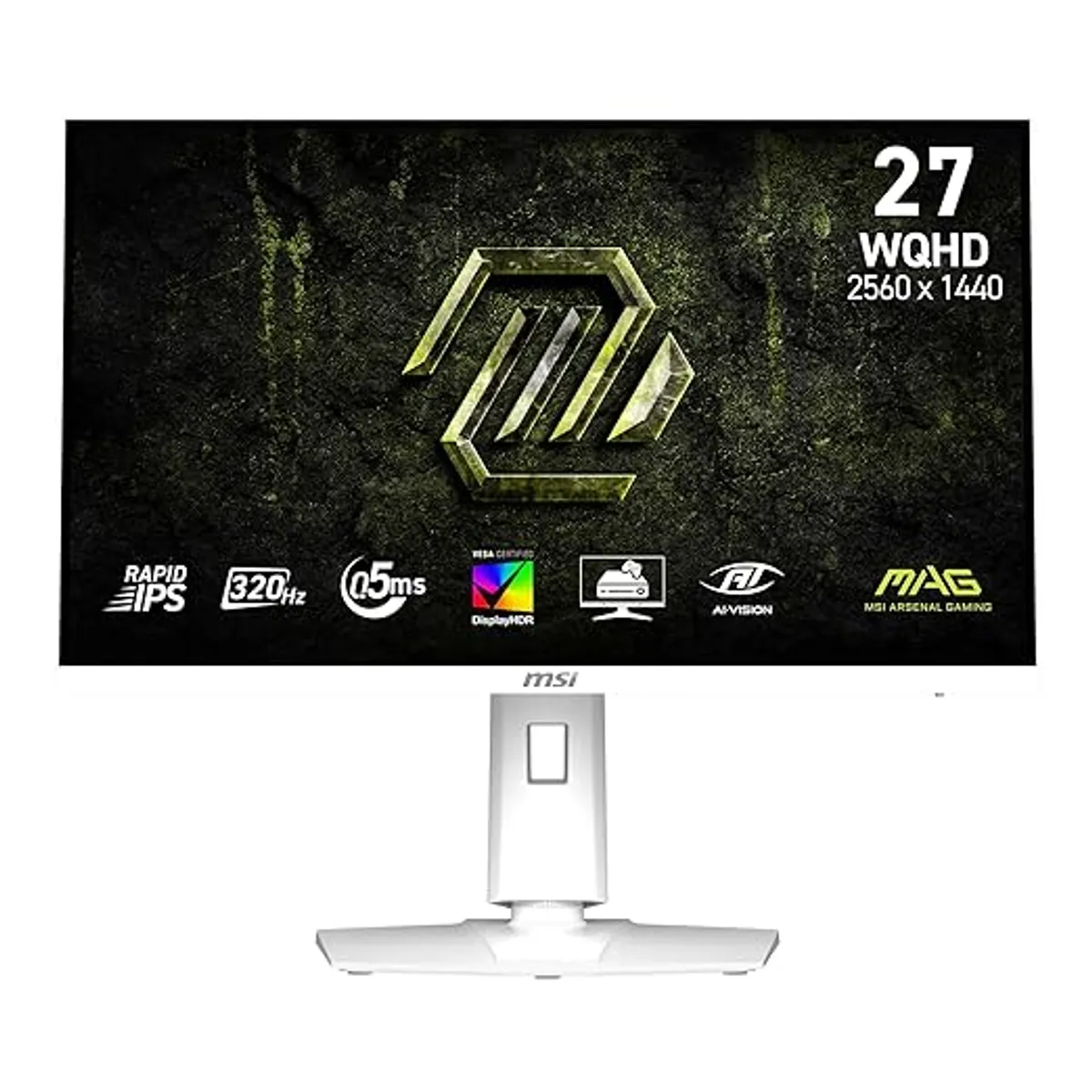 MSI - Monitor Gamer MSI MAG 274QRFW X32, 27″Plano 320Hz, Fast IPS, HDR400, QHD, 0.5ms