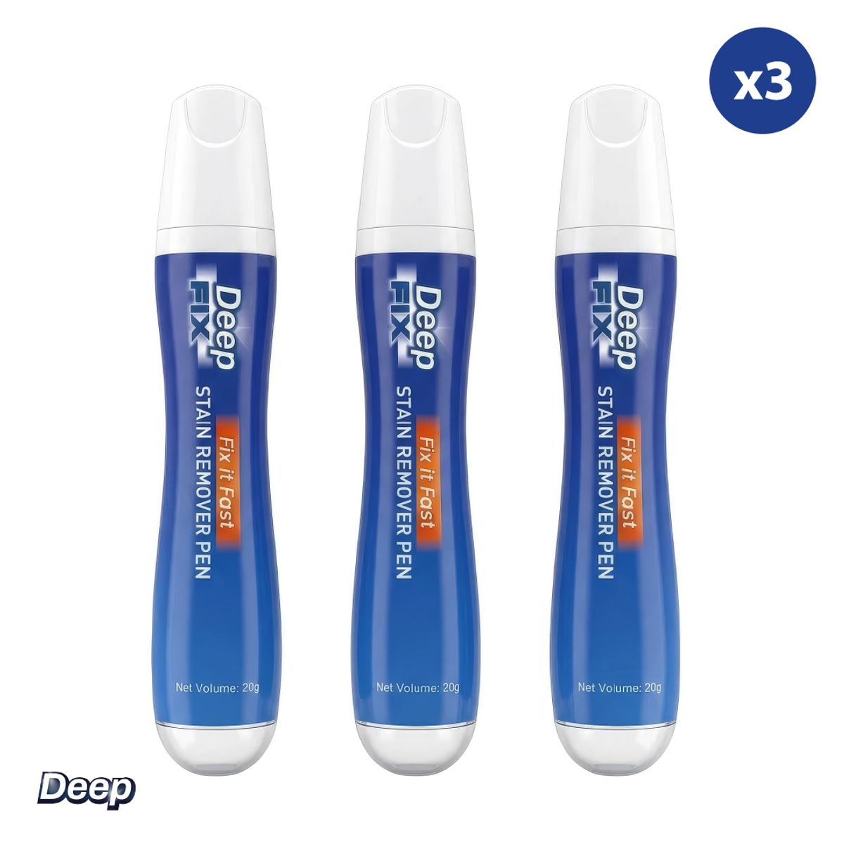 3-Pack Lapiz Quitamanchas Limpiador Para Ropa Deep Fix, marca GENERICO - Foto 2