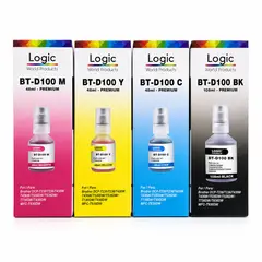 CREA PRINT - Pack Tinta Alternativa Para Brother Btd 100 4 colores DCP-T530DW / DCP-T730DW / MFC-T930DW y otros