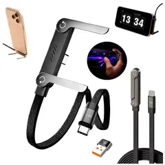 GENERICO - Cable De Datos Tipo-c A Tipo C 240w Con Soporte De Teléfono