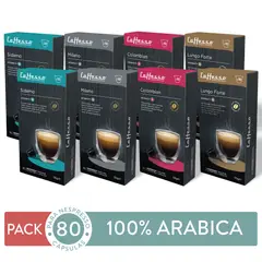 CAFFESSO - Pack x80 Cápsulas De Café Arábica Para Nespresso