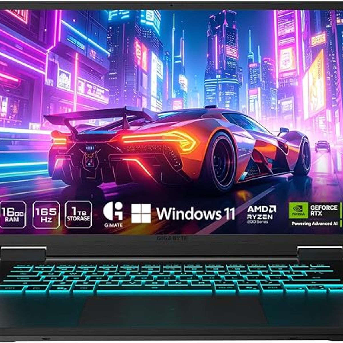 GIGABYTE - Notebook Gamer GIGABYTE A16 16" 165Hz IPS AMD Ryzen 7 260 16GB RAM 1TB SSD GeForce RTX 5060 WIN 11