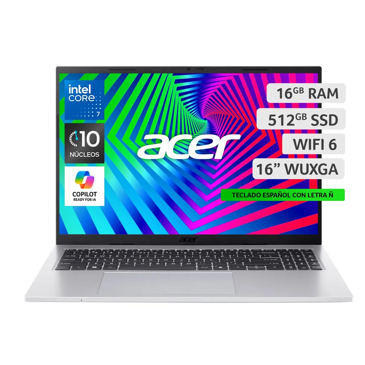 ACER - Notebook Acer Aspire GO 16 AG16-71P-74BL-CL-1 Intel Core 7 16GB RAM 512GB SSD 16" WUXGA