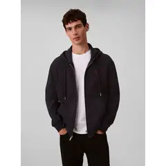 CALVIN KLEIN - Polerón Gorro y Cierre de Cremallera Azul
