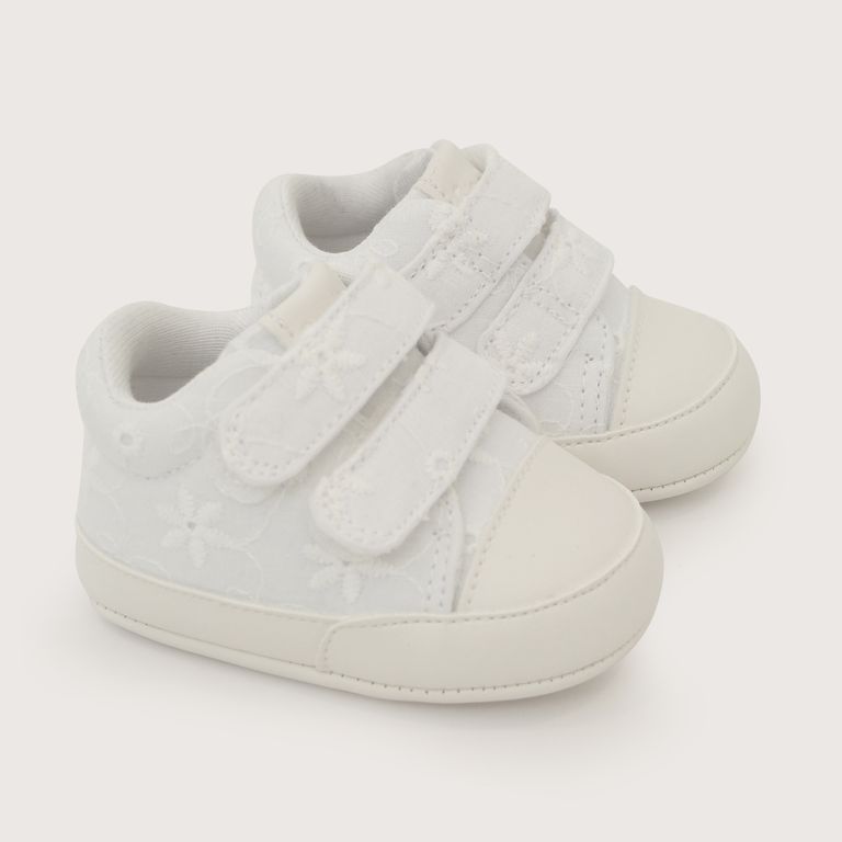 Zapatilla Bebe Niña Blanca