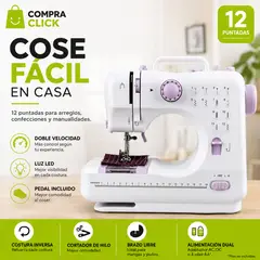 MOVI - Máquina de Coser Portátil con 12 Puntadas Integradas y Pedal de Control