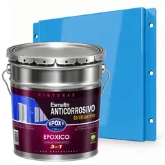 EPOXY - PINTURA EPÓXICA DOBLE COMPUESTO - 3en1 ESMALTE ANTICORROSIVO - Kit TINETA 4G - AZUL CLARO