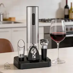 HOME LOGICS - Kit Sacacorchos Eléctrico Recargable 5Accesorios