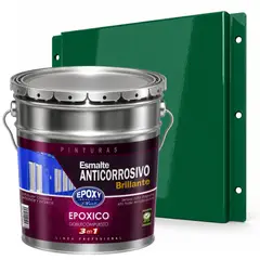 EPOXY - PINTURA EPÓXICA DOBLE COMPUESTO - 3en1 ESMALTE ANTICORROSIVO - Kit TINETA 4G - VERDE MENTA