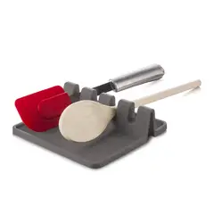 VACUVIN - Soporte Silicona Utensilios Cocina Gris