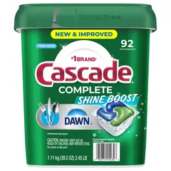CASCADE - Lavavajillas Cápsulas Complete Shine Boost 1,11 Kg