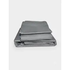 TEXTIL RANCO - Juego de Sábanas Gris 180 Hilos1 plazas