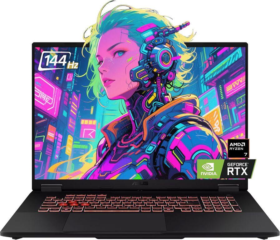 ASUS Notebook Gamer TUF 18", AMD Ryzen 7 260, RTX 5060, FHD+ 144Hz/3ms Display, 16GB RAM, 1TB SSD