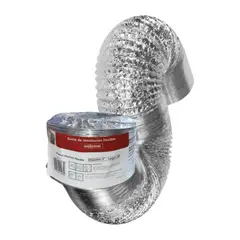 INOXCROM - Ducto Tubo Flexible De Aluminio Para Ventilación 4 X 1mts