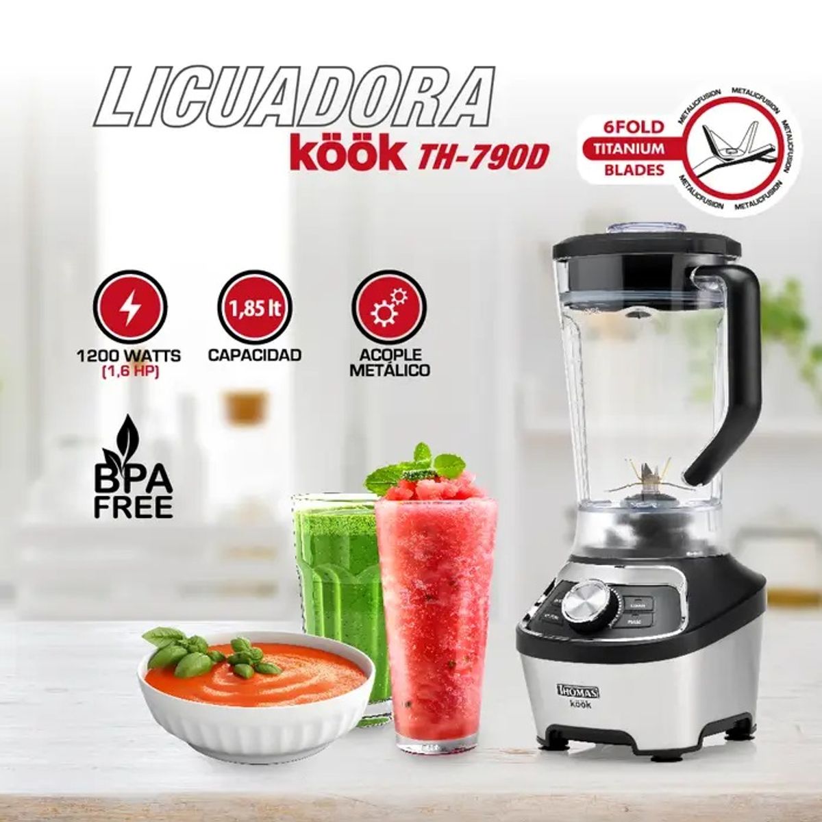THOMAS - Licuadora Thomas Köök  TH-790D Pro – 1200W