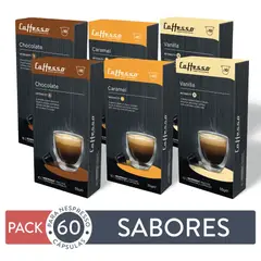 CAFFESSO - Pack x60 Cápsulas De Café Sabores Para Nespresso