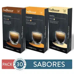 CAFFESSO - Pack x30 Cápsulas De Café Sabores Para Nespresso