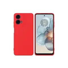 JOIGO - Carcasa Compatible Con Motorola G24 Power Goma Rojo