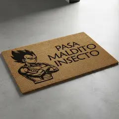 MORLAN - Tapete de Entrada Vegeta Dragon Ball Fibra de Coco 60x40 cm