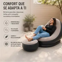 MOVI - Sofá Sillón Inflable, Posa Pies