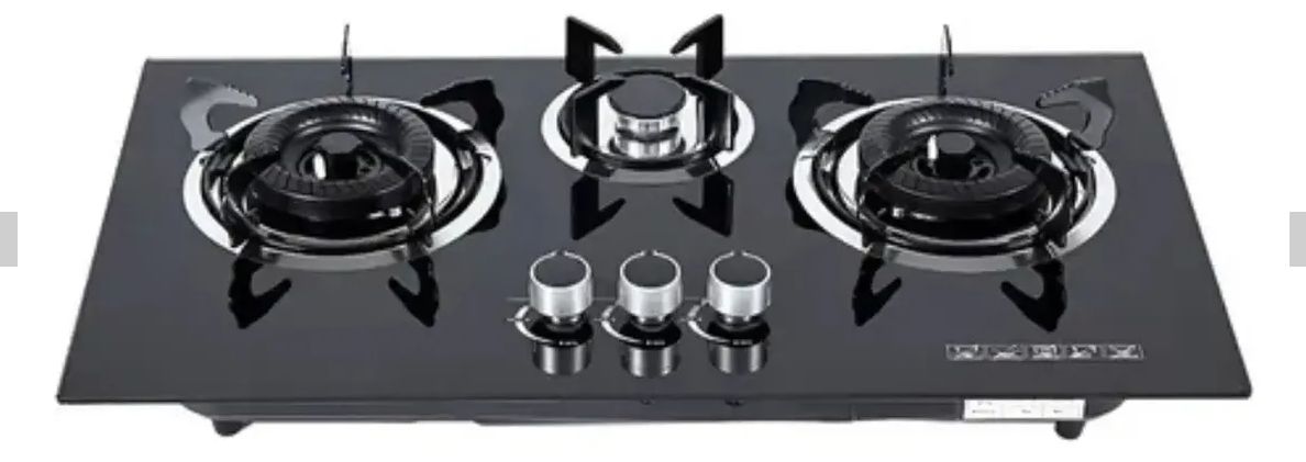GENERICO Cocina Vidrio Templado 3 Quemadores Gas