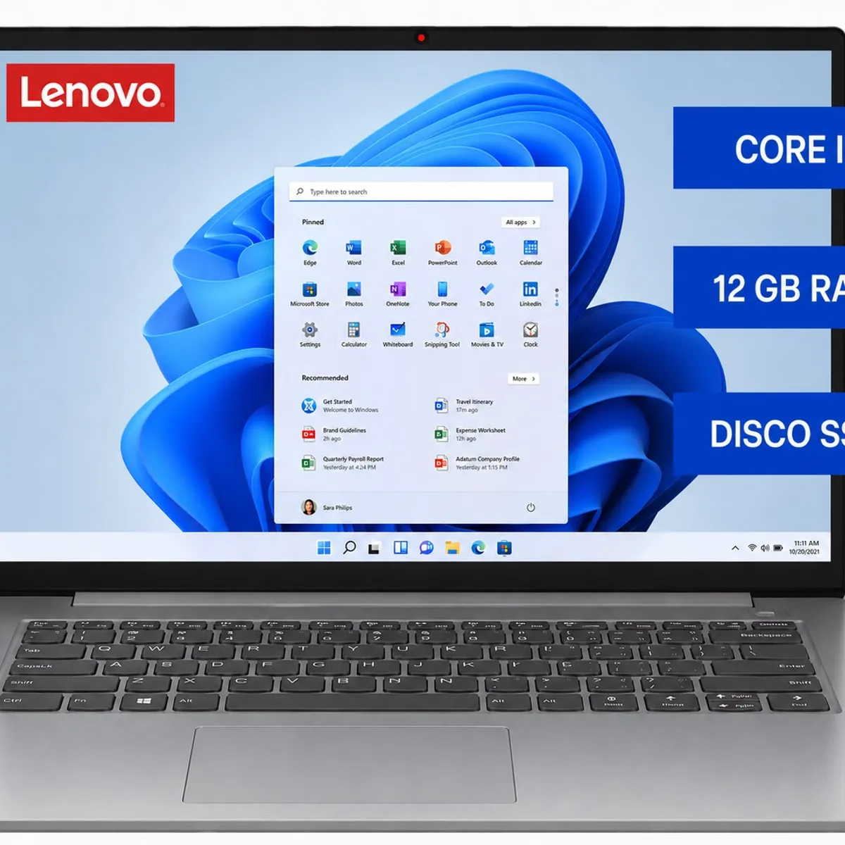 LENOVO - NOTEBOOK LENOVO IDEAPAD  CORE I5 12 GB DE RAM Y DISCO SOLIDO