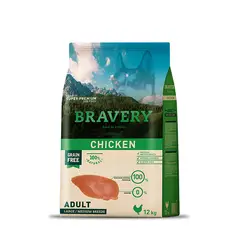 BRAVERY - Large/medium Breeds Perro Adulto Sabor Pollo 12kg