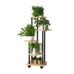 ATURE - Soporte Para 6 Macetas Jardinera Estante Huerto Metálico
