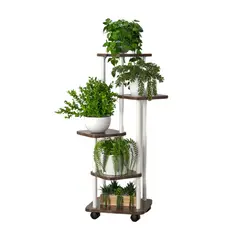 ATURE - Soporte Para 6 Macetas Jardinera Estante Huerto Metálico