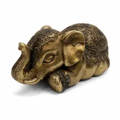 COLETTE - Figura Decorativa Adorno Resina Elefante Loto S