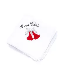 GENERICO - Panuelo Estampado Copihue Fiestas Patrias Pack 12 Unidades Cueca