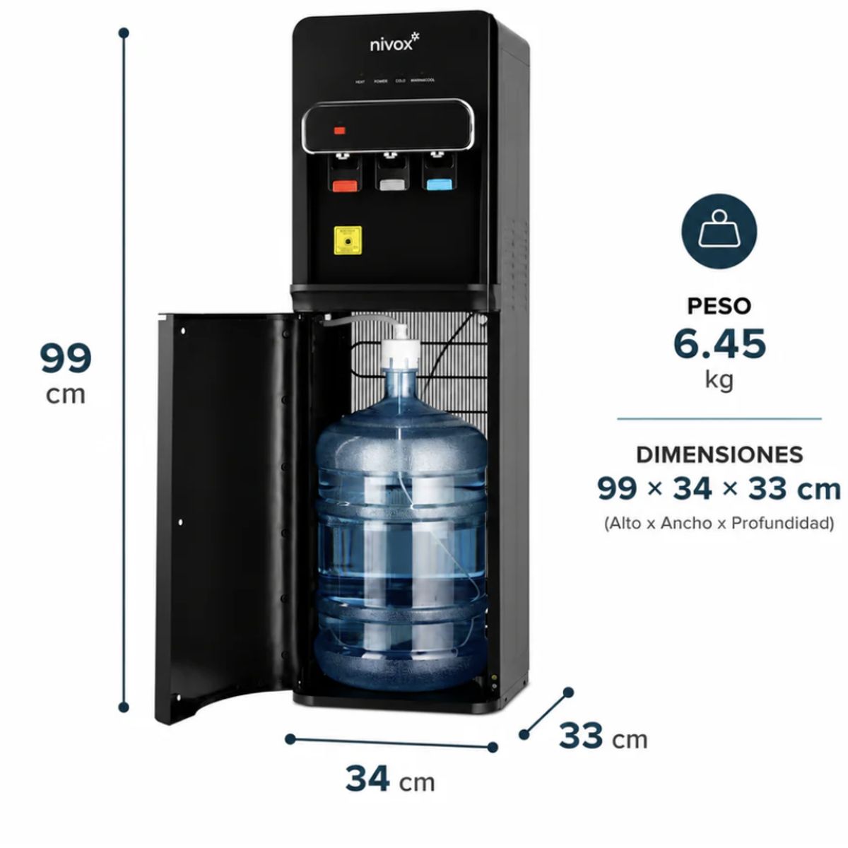 DALI - Dispensador de compresor Bidon oculto negro mate