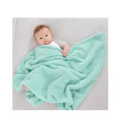 GENERICO - Manta de micropolar espesor medio para bebé 140 x 120 cm MENTA