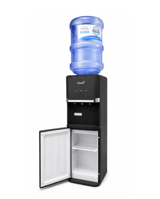DALI Dispensador De Agua Pedestal Negro Mate ventilador