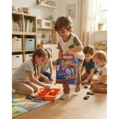 GENERICO - Maleta Metálica Porta Autos Hot Wheels Caja Coleccionable