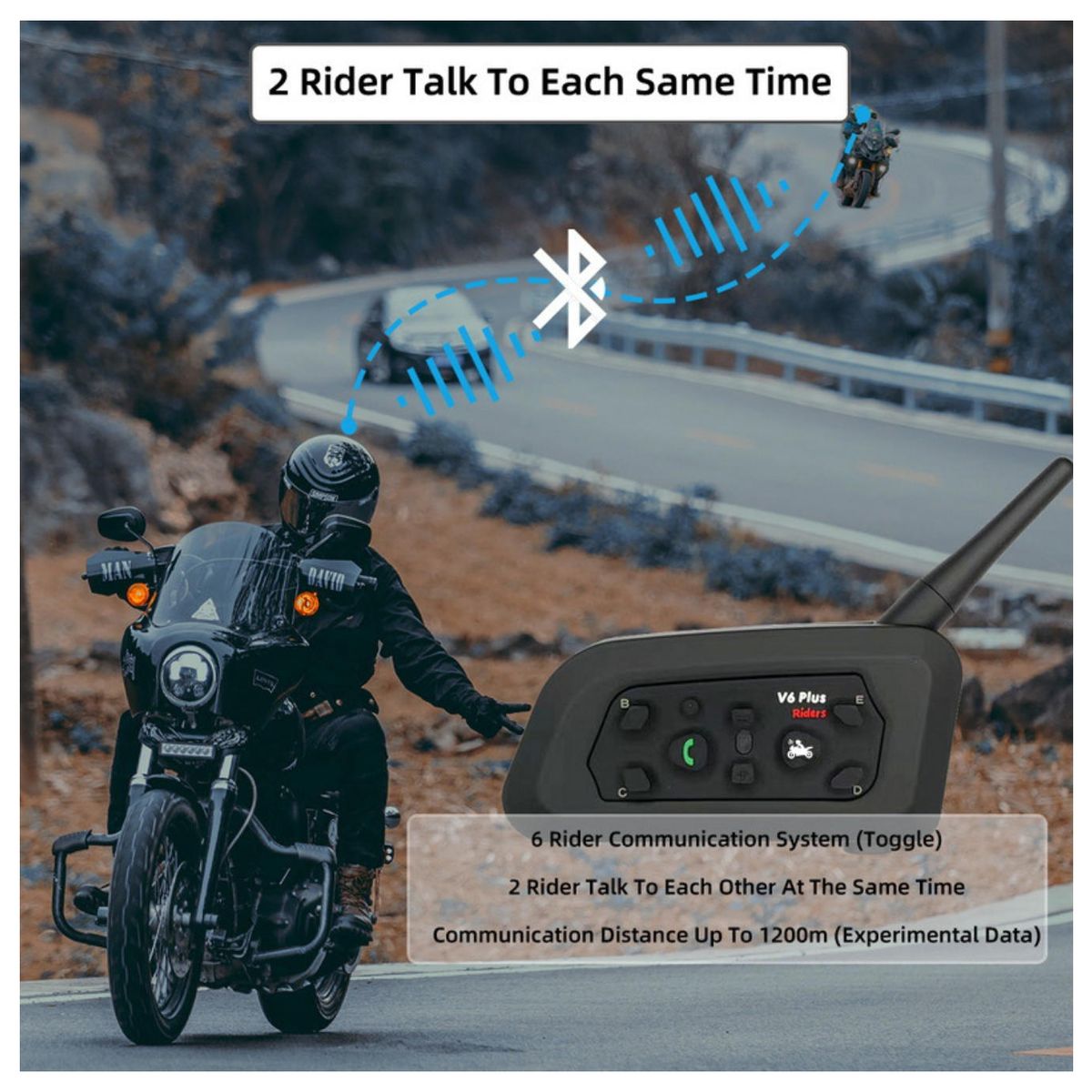 ATURE - Intercomunicador Para Motos Genérica Bluetoot 5,0