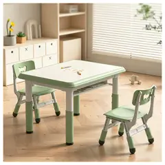 ATURE - Mesa Estudio Dibujo Ajustable Para Niño Con 2 Sillas
