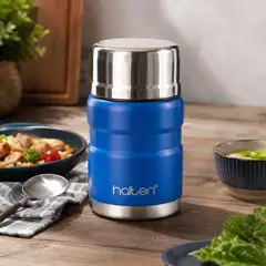 HALTEN - Termo De Comida Acero Inox 750 Ml Marca Color Azul Electrico