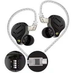 KZ - Audífonos Pisces Hifi Dual Driver Switches Cable USB-C Sin Microfono