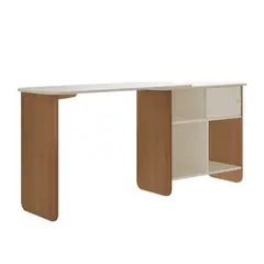 EXIT - Escritorio Nomad Giratorio 360° CerezoOff White 160x45x73,5 cm
