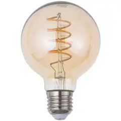 TASBEL - Ampolleta Led G80 Vintage 4w E27 2700k Ambar Luz Amarillo