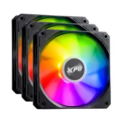XPG - Pack X3 Ventiladores Vento R ARGB 120 Negro