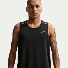 NIKE - Camiseta Dri-FIT Miler Negro Hombre - Negro