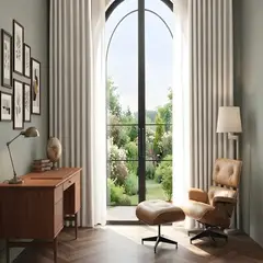 GENERICO - CORTINA BLACK OUT SET 2 PAÑOS 100% OSCURO COLOR BEIGE