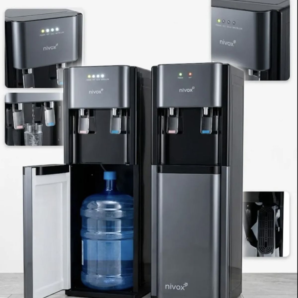 DALI - Dispensador De Agua De Bidon Oculto 20 Litros Negro