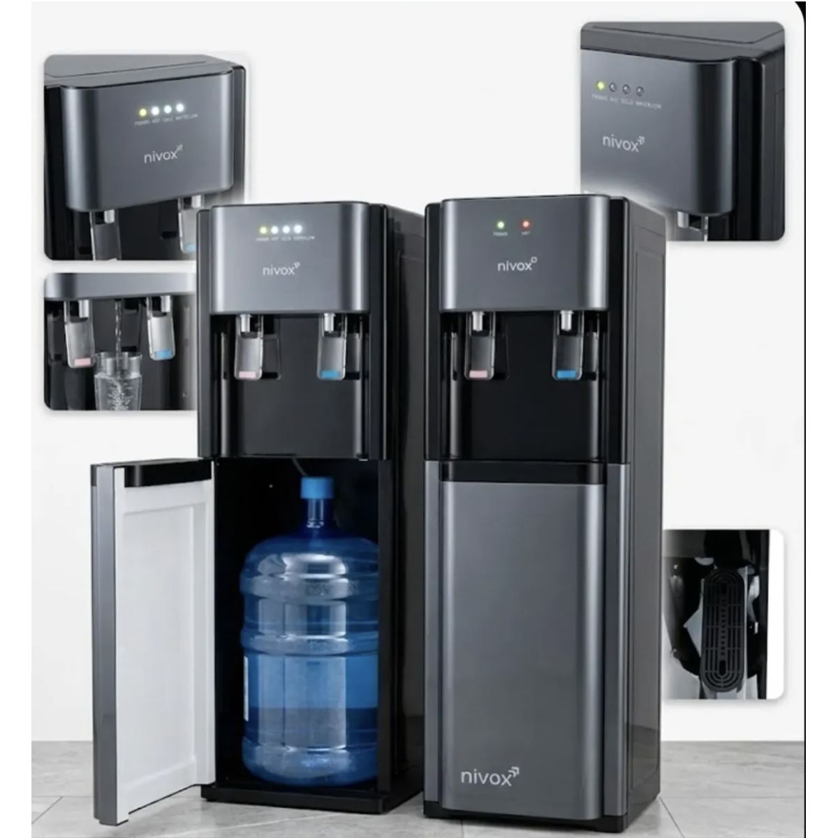 DALI - Dispensador De Agua De Bidon Oculto 20 Litros Negro